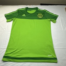 Adidas Climacool Mens Mexico Green Soccer Football Jersey Embroidered Sz-S #6732