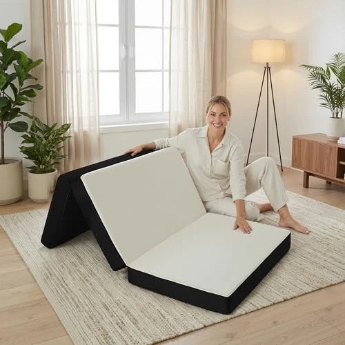 Foldable Mattress Twin, Memory Foam Tri Fold Mattress with Removable Washable