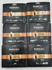 Lot of 6 Duracell 12 Pack AAA Alkaline Batteries Optimum Extra Life Extra Power