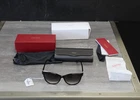 Cartier CT0186SA 57-16-150 Black Butterfly Style Women's Sunglasses - NEW