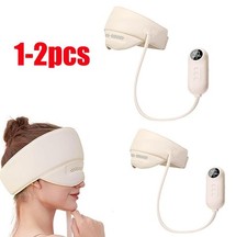 1-2x Head Massager Air Compression Knead Scalp Eye Heat Compress Relieve Fatigue