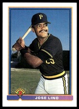 Jose Lind 1991 Bowman #530 Pirates MLB READ FREE SHIPPING AutographDen