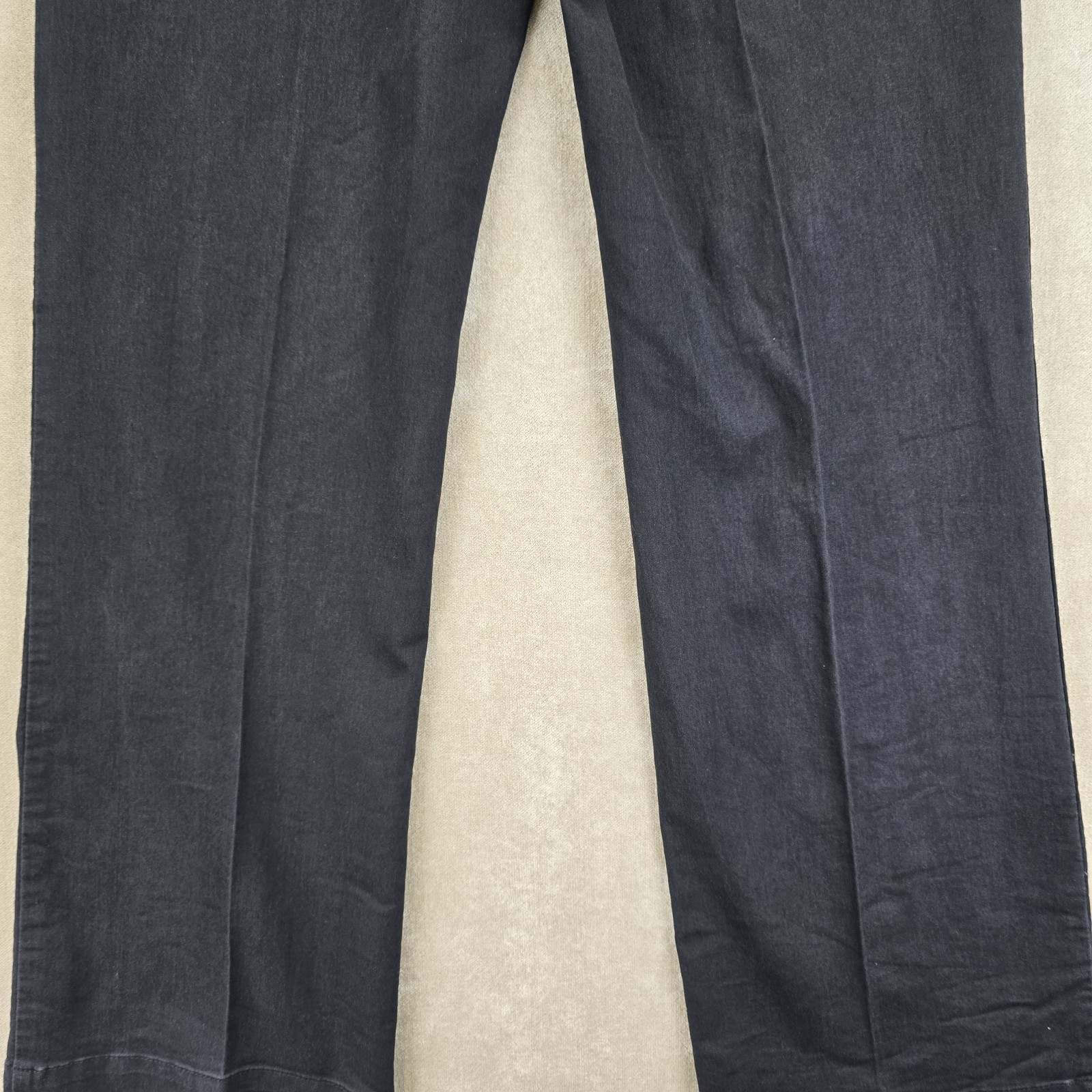 Fdj Womens Black Mid Rise Wide Leg Long Olivia Trouser Pants W/ Pockets Size 8