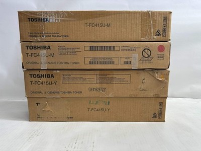 4 OEM Toshiba E Studio 2515AC,3015AC T-FC415U-M, T-FC415U-Y Mag. & Yellow Toners