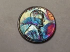 1949-D @   Stunning" Rainbow colors on this old  Lincoln Penny.343*