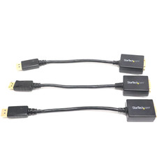 Lot of 3 StarTech DP2VGA2 DisplayPort to VGA Video Adapter Black