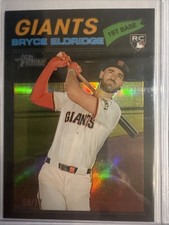 2026 Topps Heritage Bryce Eldridge #310 Black Chrome 50 /77 Giants Rookie Card  