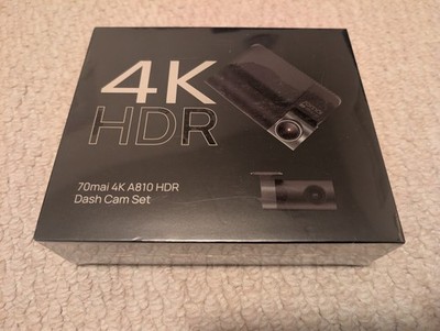 70mai 4K A810 Dash Cam Set-2 HDR Front & Rear Dual Car Cameras Black Sealed New