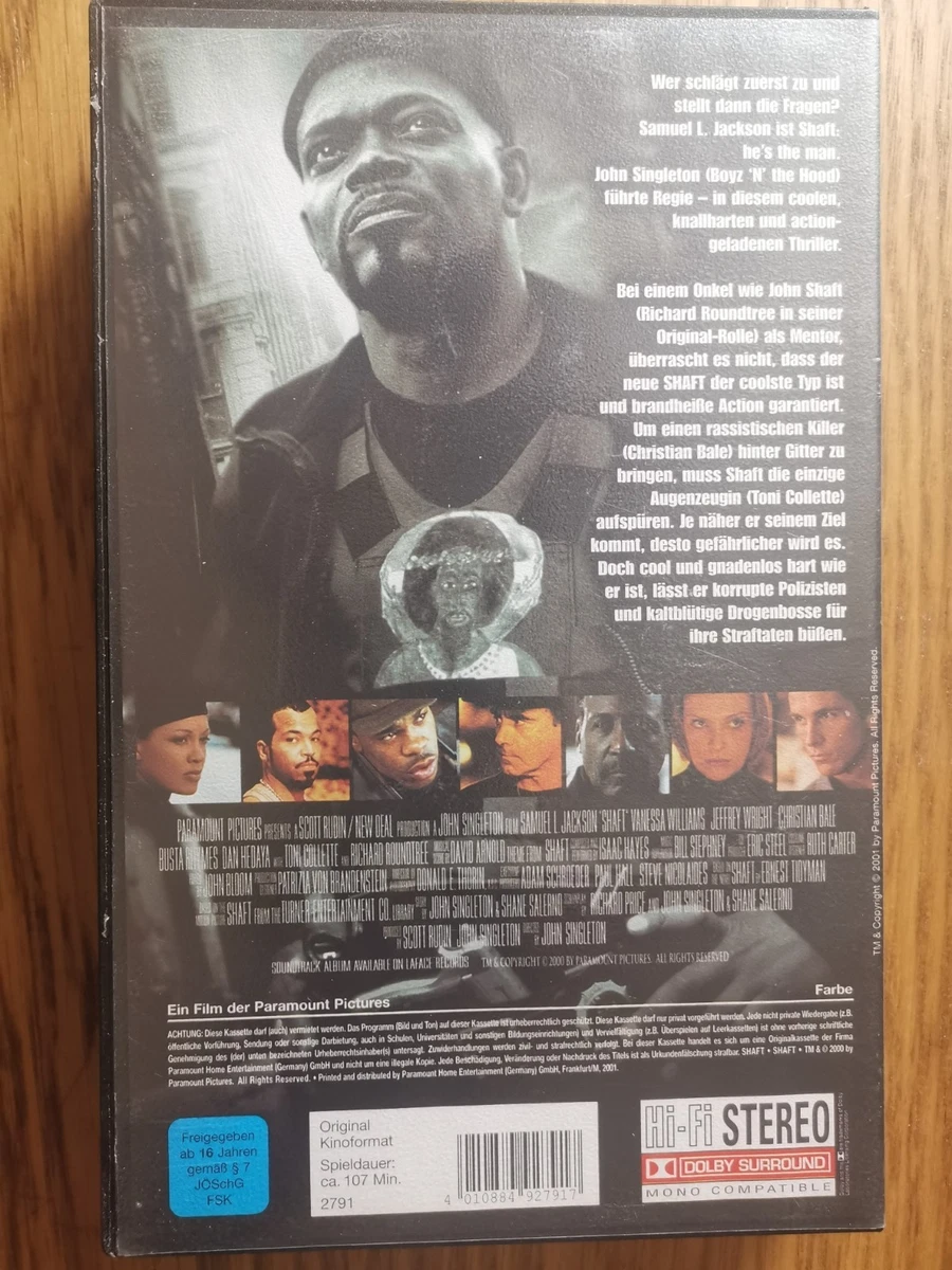 Shaft VHS 2000 Samuel L. Jackson John Singleton Paramount FSK 16 401088492791 C0