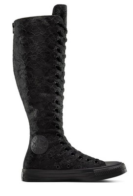 New Sz 5.5 WOMEN Black Chuck Taylor All Star XX High Lace Total Eclipse A15661C