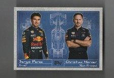2021 Topps Formula 1 Debrief Sergio Perez Christian Horner #D-14 Red Bull Racing