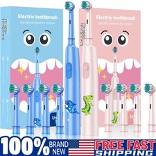 Rotating Electric Toothbrush for Children, Rechargeable 3 Modes Teeth Deep Clean