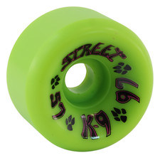 Dogtown Wheels K9 80s Street Lime Green 57mm 97A Skateboard Set of 4