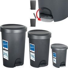 Tretm&uuml;lleimer Bad WC Kosmetik M&uuml;lleimer Abfall Tret Eimer Beh&auml;lter Anthrazit
