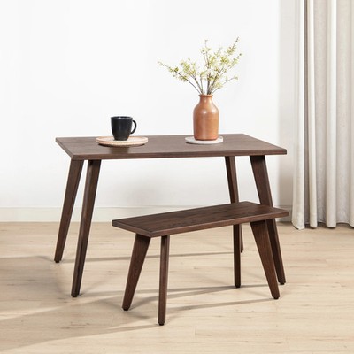 Capri 35.5'' Dark Brown Solid Red Oak Wood Bench