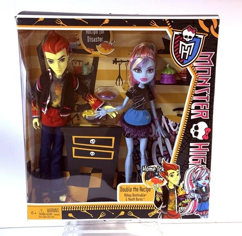 Monster High ABBEY BOMINABLE and HEATH BURNS Double The Recipe 2 Doll Set-  NRFB