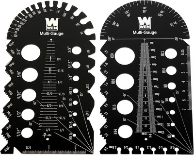 WEN ME210G Metric and Imperial Metal Thread Pitch Multi-Gauge with Black 