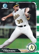 2019 Topps Bowman Chrome Blake Treinen Green Refractor /99