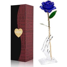 Gold Rose, Real Rose Dipped in 24K Gold, Preserved Rose Flower, Golden Dipped...