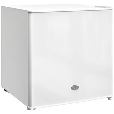HOMCOM 35L Tabletop Freezer with Removable Wire Shelf and Two Keys, White