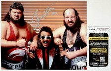 WWE Mouth Of The South Jimmy Hart Signed Natural Disasters 8x10 Photo JSA COA
