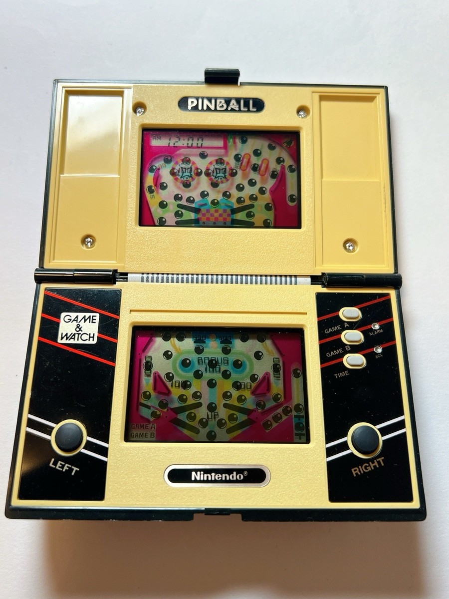 GAME & WATCH PINBALL ゲームウオッチ NINTENDO GAME AND & WATCH PINBALL Multi Screen 1983 Tested Working