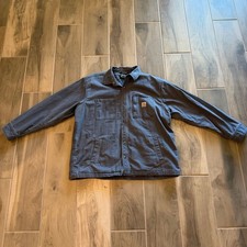 Carhartt Rugged Flex Relaxed Fit Canvas Fleece-Lined Snap-Front Jacket Size 2XL