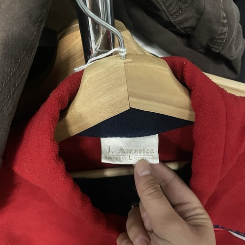 VTG 1990s Red Fleece Embroidered Colorado Quarter Zip Jacket Size Large USA Made - Picture 5 of 5