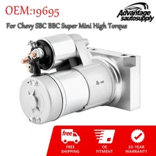 Starter For Chevy SBC BBC Super Mini High Torque 10 Teeth 1.4KW 4.3L OEM 19695