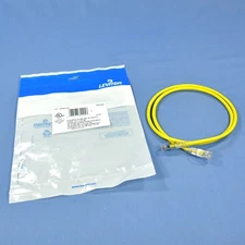 Leviton 5D460-3Y Yellow Cat5e 3ft Ethernet Cable Data Patch Cord Network Booted