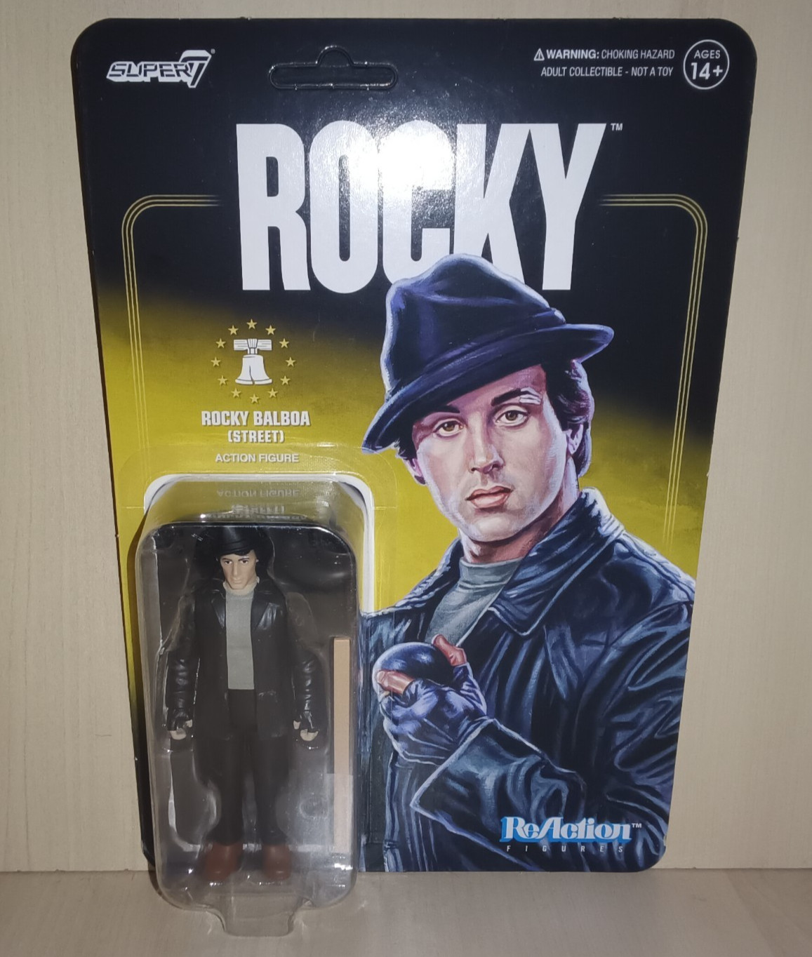 Figurine Rocky Balboa de collection ReAction Super7 edition Street