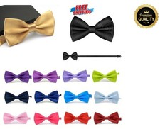 Mens Bow Tie Pre-tied Fashion Novelty Adjustable Tuxedo Bowtie Wedding Necktie