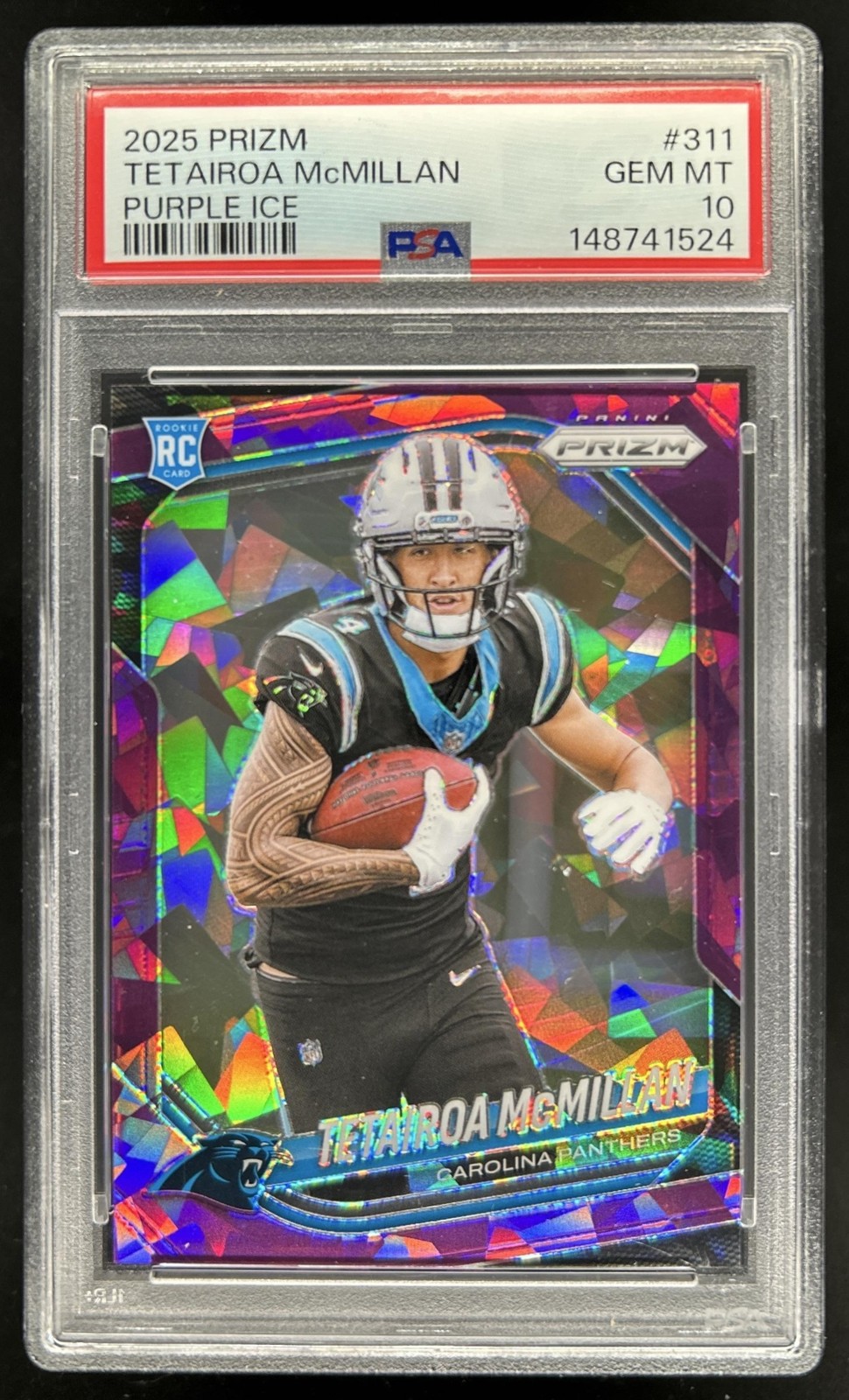 Tetairoa McMillan Panini Prizm #311 Purple Ice