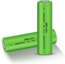 2 Pack 3.7 Volt 18650 Rechargeable Battery, 2600mAh Battery Flat Top Lithium