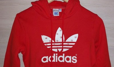ADIDAS Pullover/ Hoodie Gr. 32/34 XS Damen/Mädchen Rot + Kapuze TOP Zustand