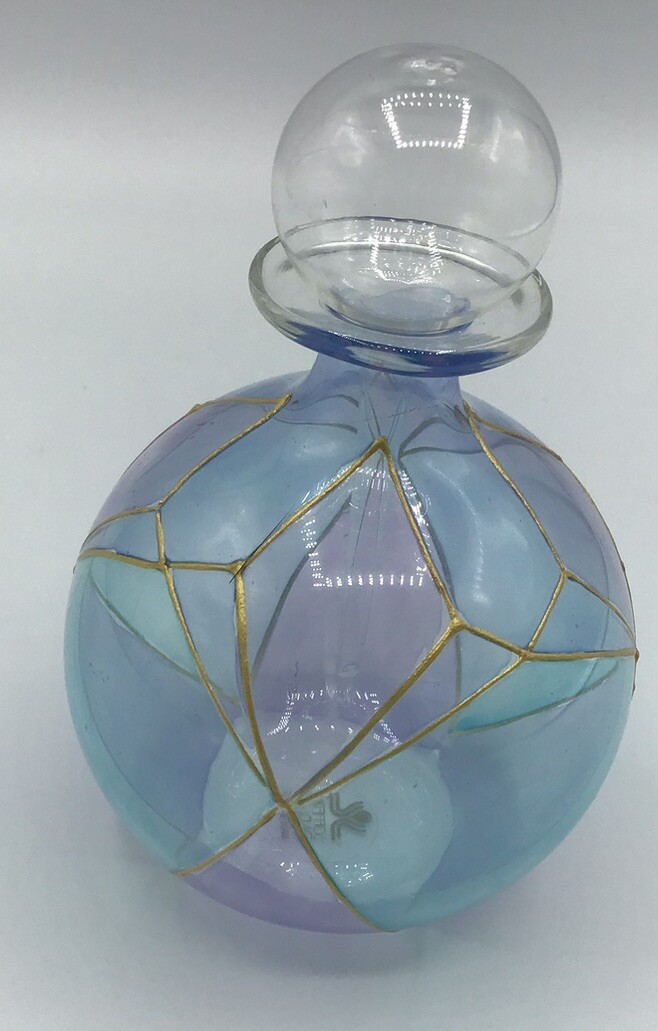 ◆きつね イタリア「SOFFIERIA PARISE」◆ Soffieria Parise Hand Blown Art Glass Perfume Bottle with Stopper