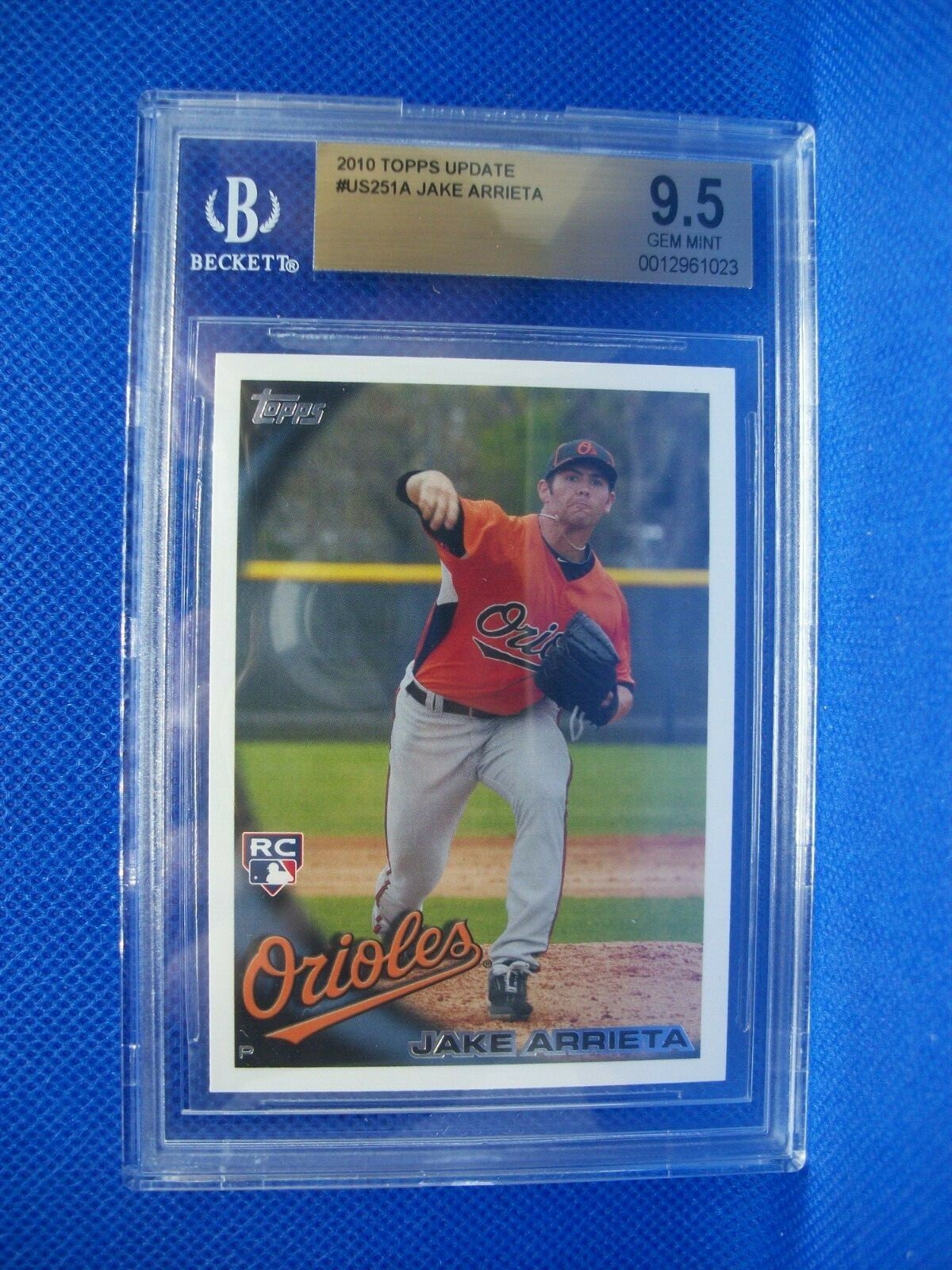 JAKE ARRIETA 2010 Topps Update #251 BGS GEM MINT 9.5 RC Orioles, Cubs, Phillies