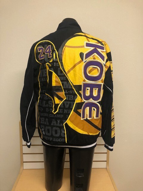 Kobe Bryant #24 JH Design Lakers NBA Coat/Jacket Black/Gold