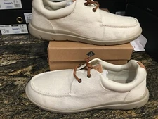 NEW Mens Sperry Captain's Moc Hemp Bone Shoes, size 14
