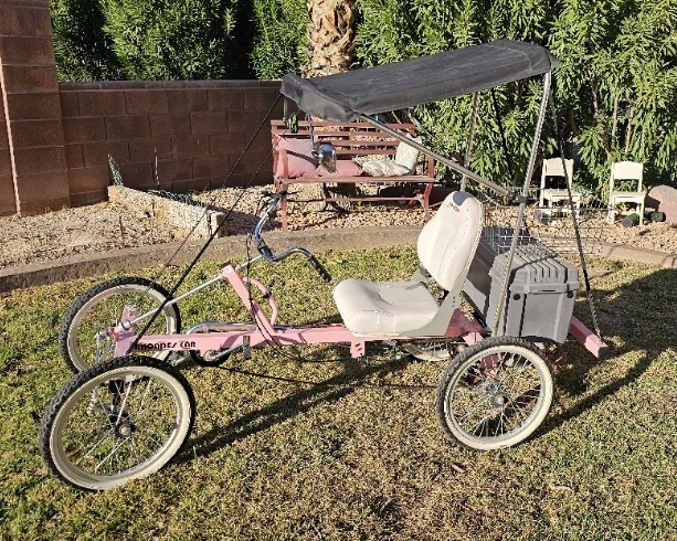 Rhoades car electric quadracycle, single seat, in very good