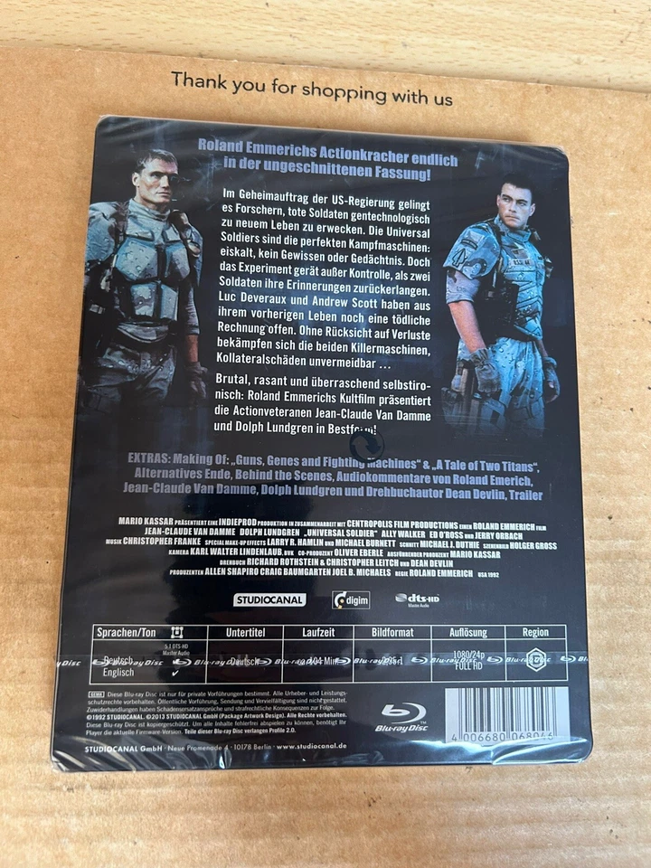 UNIVERSAL SOLDIER Blu Ray Steelbook OUT OF PRINT. NEW & SEALED Import - Image 2 of 4
