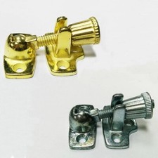 1x Sash Window Fastener Lock, Silver or Brass, Twist Arm & Locking Knob / Nut