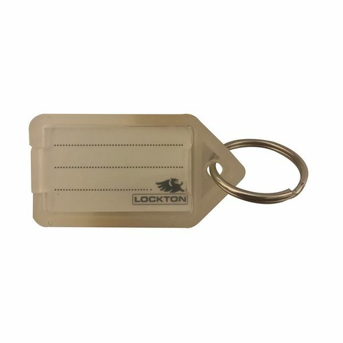 20 Lockton Premium Quality Key Tags CLEAR Colour Plastic Identifier Luggage ID - Picture 9 of 11