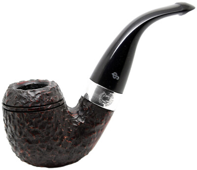Peterson Sherlock Holmes Rustic Finish Baskerville Sterling Silver Mounted Pipe