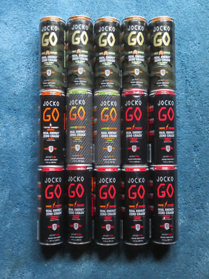 15) Cans Jocko Go Real Energy Drink Zero Crash Variety Of Flavors