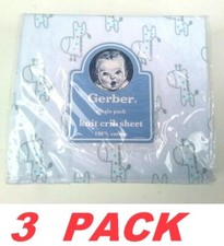 Gerber Baby Crib Sheet 100 Cotton Fitted Knit Crib Sheet, Animal 3 PACK 
