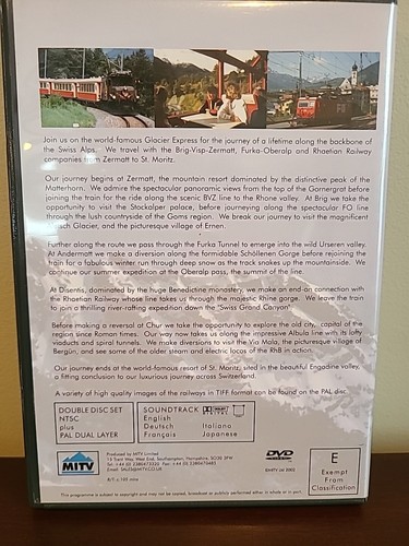 The New Glacier Express DVD MITV Swiss Railway ~ Zermatt - Disentis - St Moritz - Foto 3 di 6