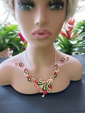 Coloeful Butterfly Necklace  Drop Hook Earrings Fashion Jewelry Set,Women,Girls