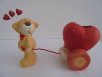 ORSETTO CHE TIRA CUORE SAN VALENTINO