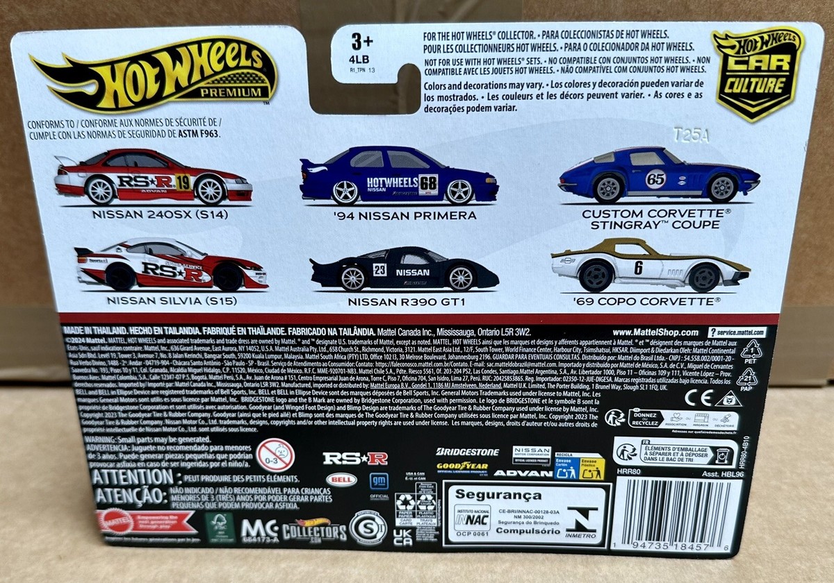 Hot Wheels Premium Car Culture Twin 2 Pack Corvette Stingray & '69